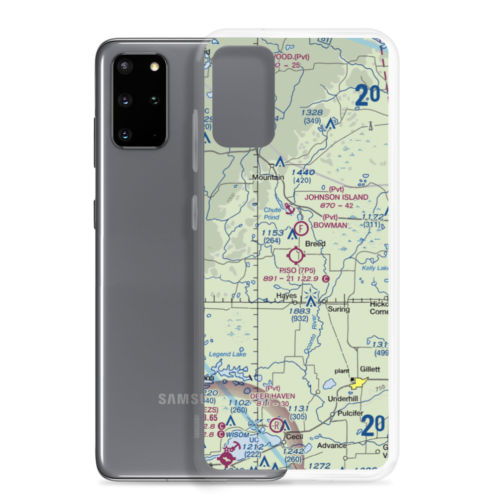 Piso Airport (7P5) VFR Sectional Samsung Case Samsung Galaxy S20 Plus model shown