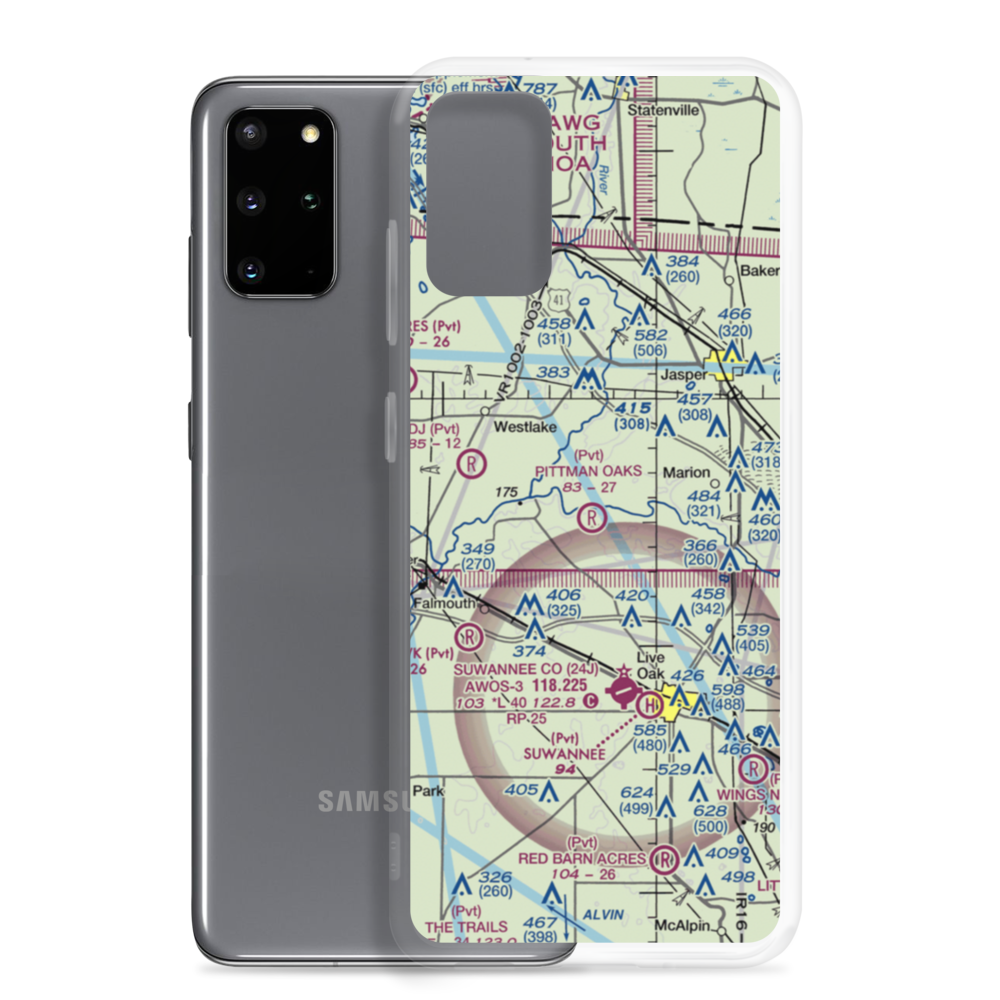 Pittman Oaks Airport (FA88) VFR Sectional Samsung Case Samsung Galaxy S20 Plus model shown