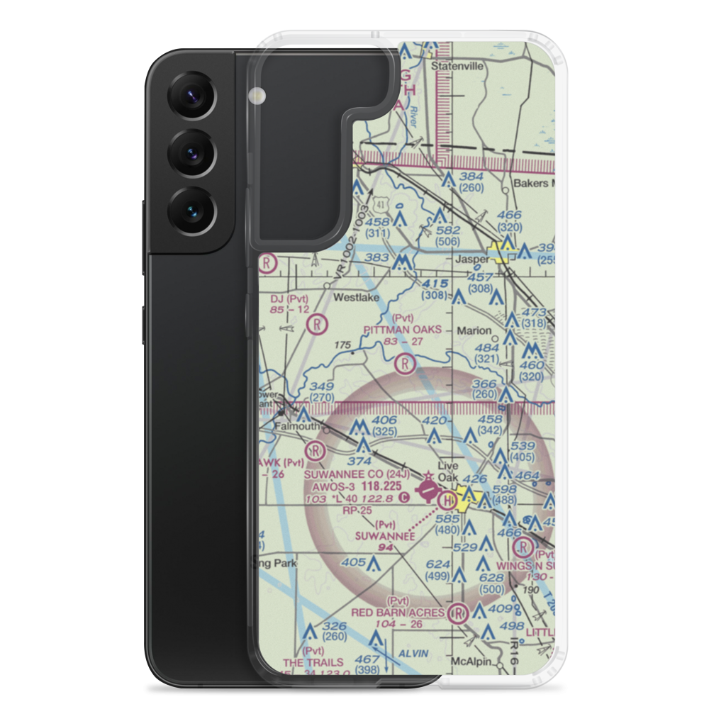 Pittman Oaks Airport (FA88) VFR Sectional Samsung Case Samsung Galaxy S22 Plus model shown