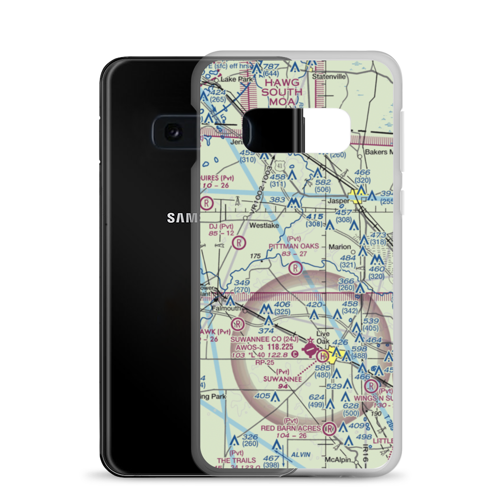 Pittman Oaks Airport (FA88) VFR Sectional Samsung Case Samsung Galaxy S10e model shown