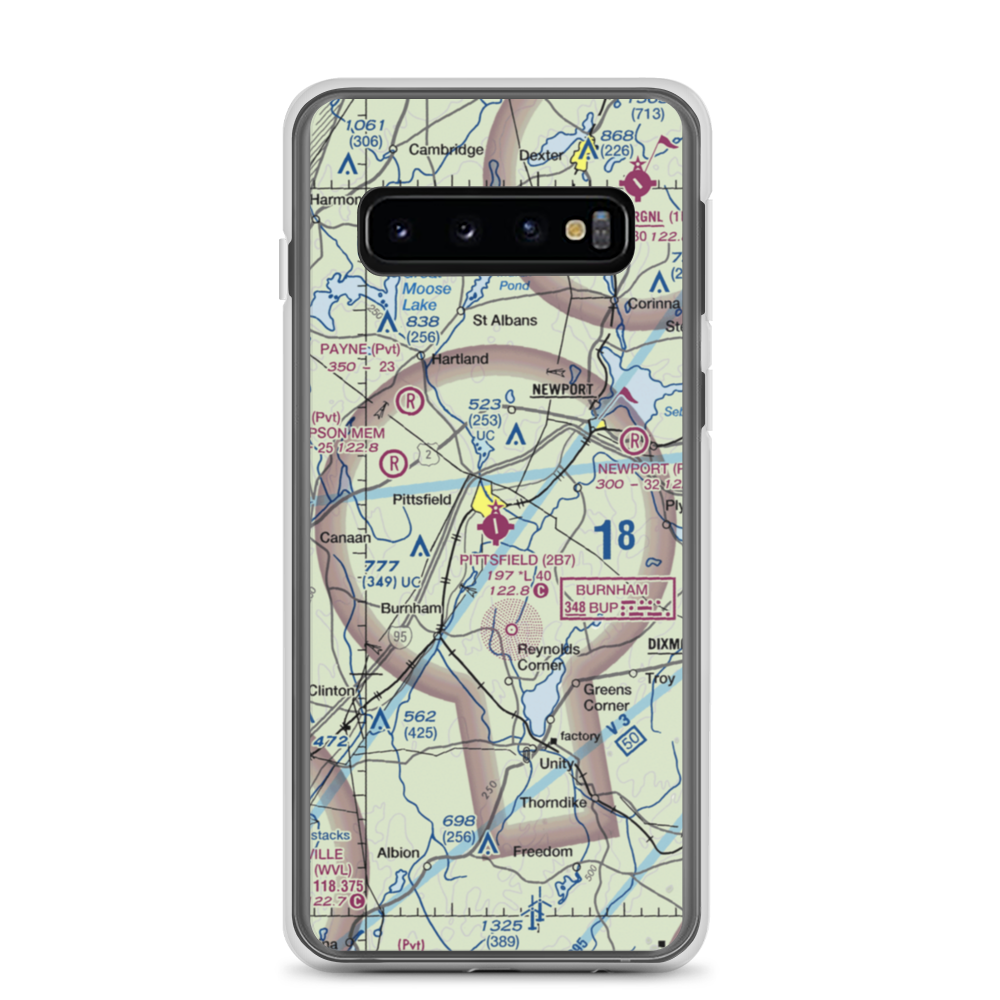 Pittsfield Municipal Airport (2B7) VFR Sectional Samsung Case Samsung Galaxy S10 model shown