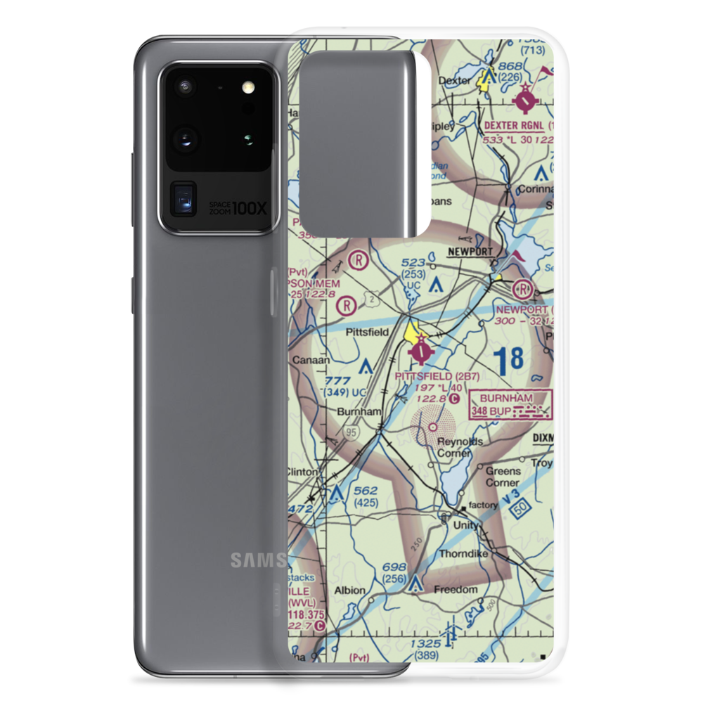 Pittsfield Municipal Airport (2B7) VFR Sectional Samsung Case Samsung Galaxy S20 Ultra model shown