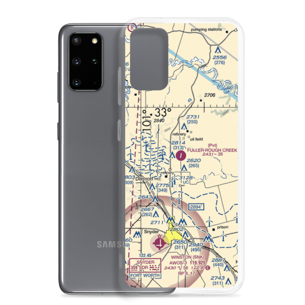 PL Fuller Rough Creek Ranch Airport (60XS) VFR Sectional Samsung Case Samsung Galaxy S20 Plus model shown