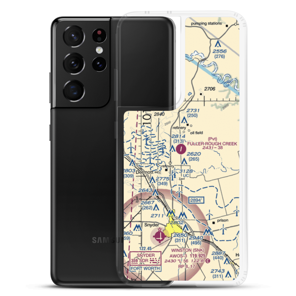 PL Fuller Rough Creek Ranch Airport (60XS) VFR Sectional Samsung Case Samsung Galaxy S21 Ultra model shown