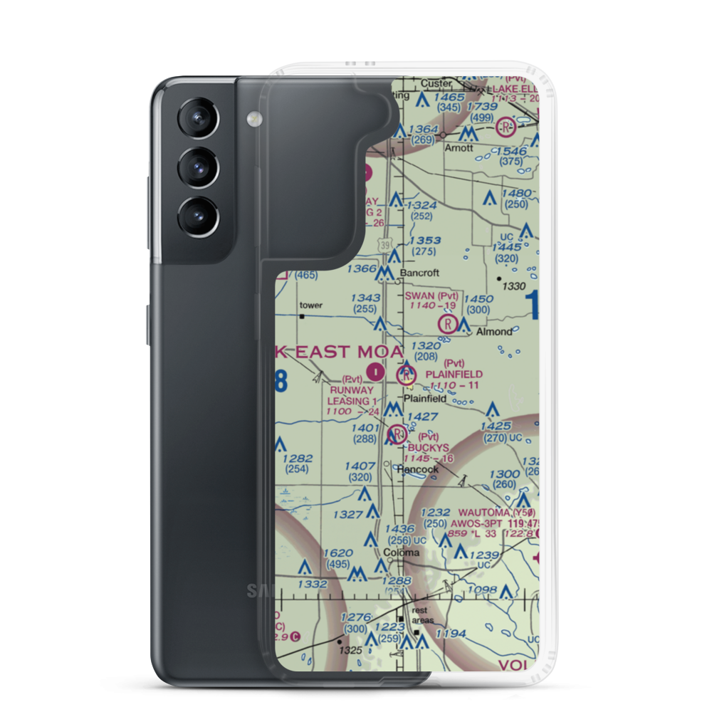 Plainfield International Airport (5WI2) VFR Sectional Samsung Case Samsung Galaxy S21 model shown