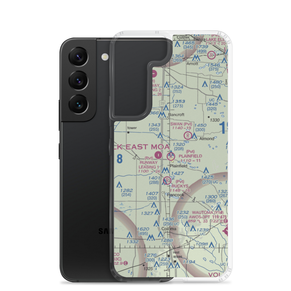 Plainfield International Airport (5WI2) VFR Sectional Samsung Case Samsung Galaxy S22 model shown