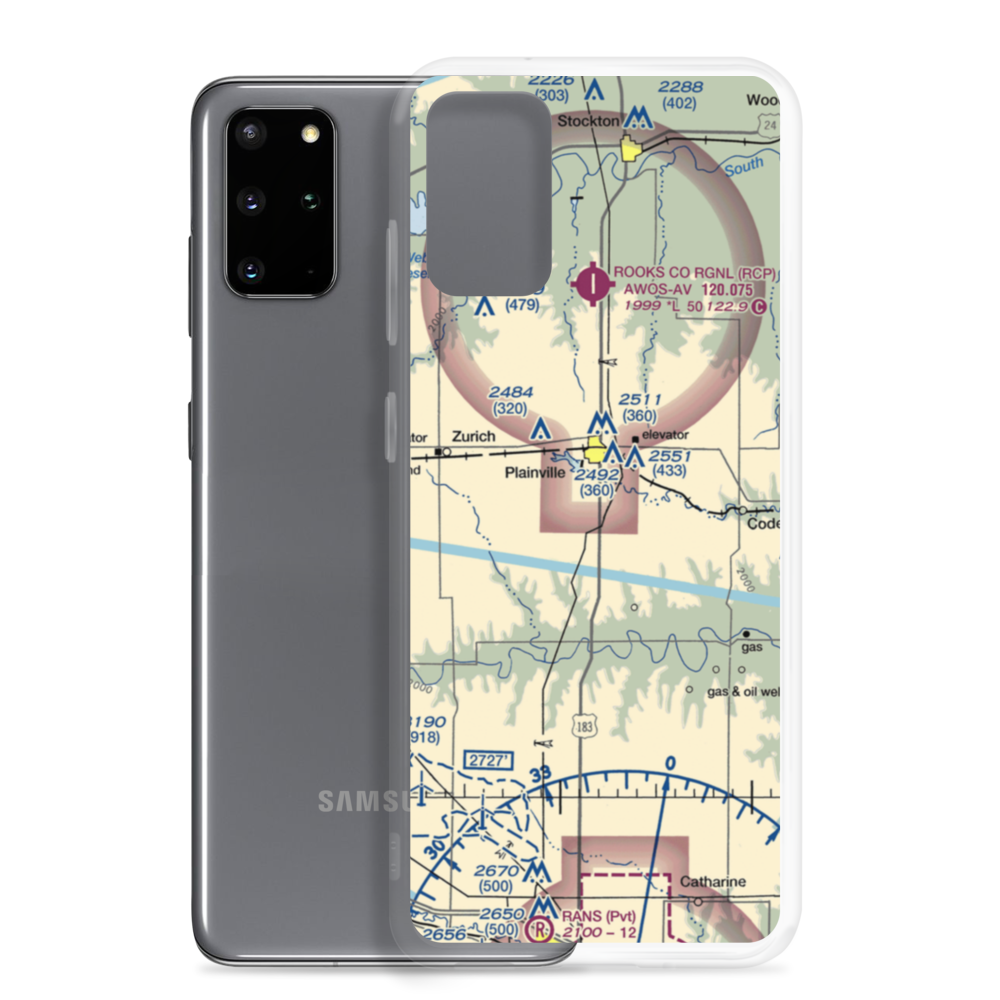 Plainville Airpark (0R9) VFR Sectional Samsung Case Samsung Galaxy S20 Plus model shown
