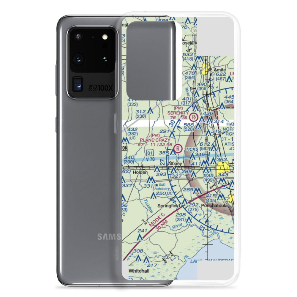 Plane Crazy Airport (25LA) VFR Sectional Samsung Case Samsung Galaxy S20 Ultra model shown