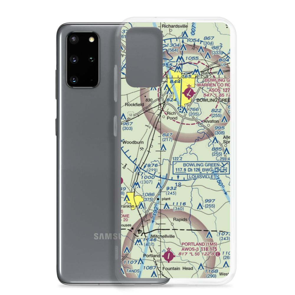 Plane-O-Field Airport (2KY3) VFR Sectional Samsung Case Samsung Galaxy S20 Plus model shown