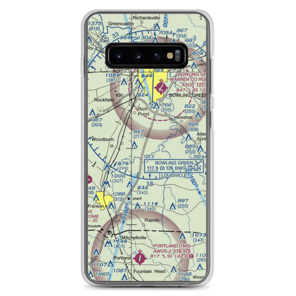 Plane-O-Field Airport (2KY3) VFR Sectional Samsung Case Samsung Galaxy S10+ model shown