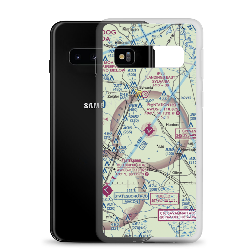 Plantation Airpark (JYL) VFR Sectional Samsung Case Samsung Galaxy S10 model shown