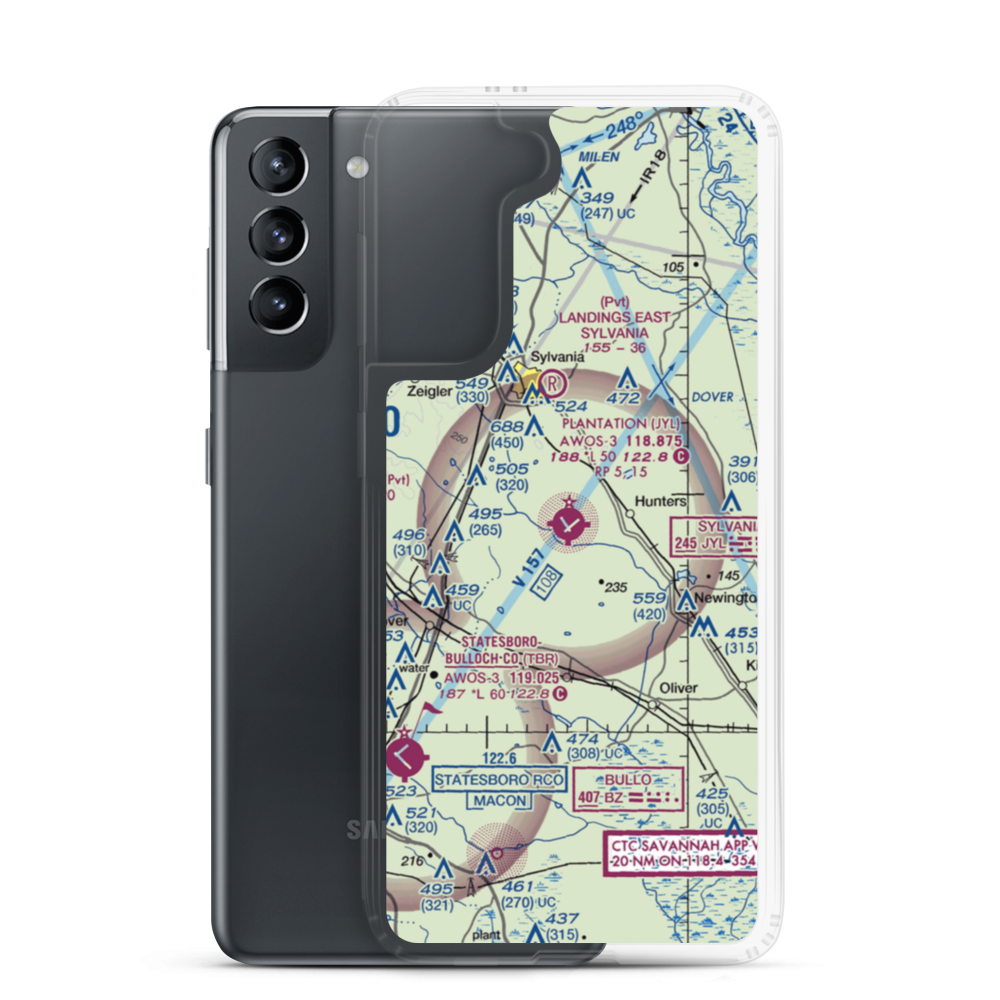 Plantation Airpark (JYL) VFR Sectional Samsung Case Samsung Galaxy S21 model shown