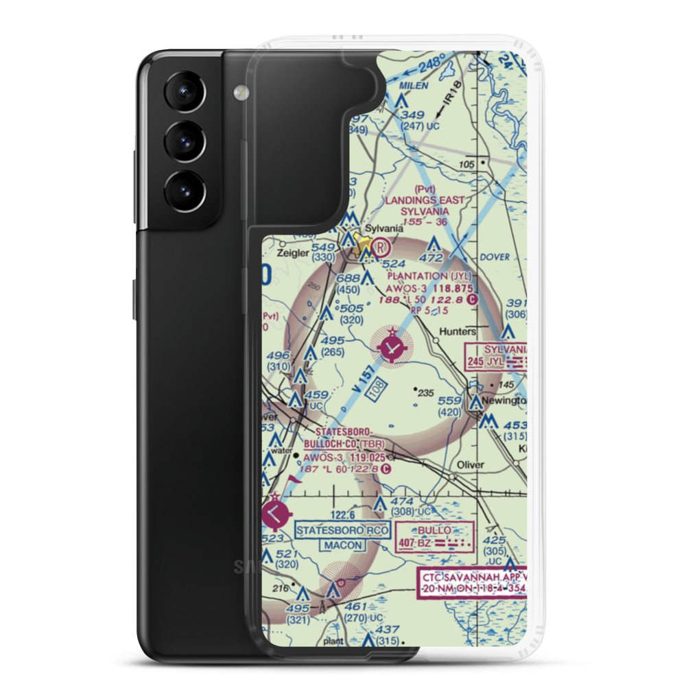 Plantation Airpark (JYL) VFR Sectional Samsung Case Samsung Galaxy S21 Plus model shown