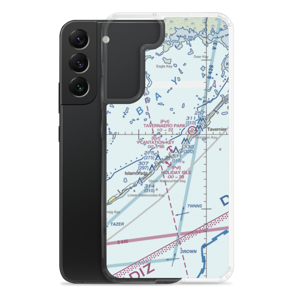 Plantation Key Seaplane Base (42FL) VFR Sectional Samsung Case Samsung Galaxy S22 Plus model shown