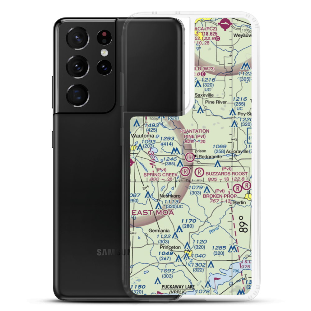 Plantation Pine Airport (3WI8) VFR Sectional Samsung Case Samsung Galaxy S21 Ultra model shown