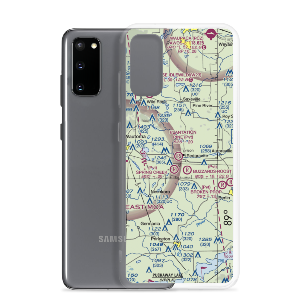 Plantation Pine Airport (3WI8) VFR Sectional Samsung Case Samsung Galaxy S20 model shown