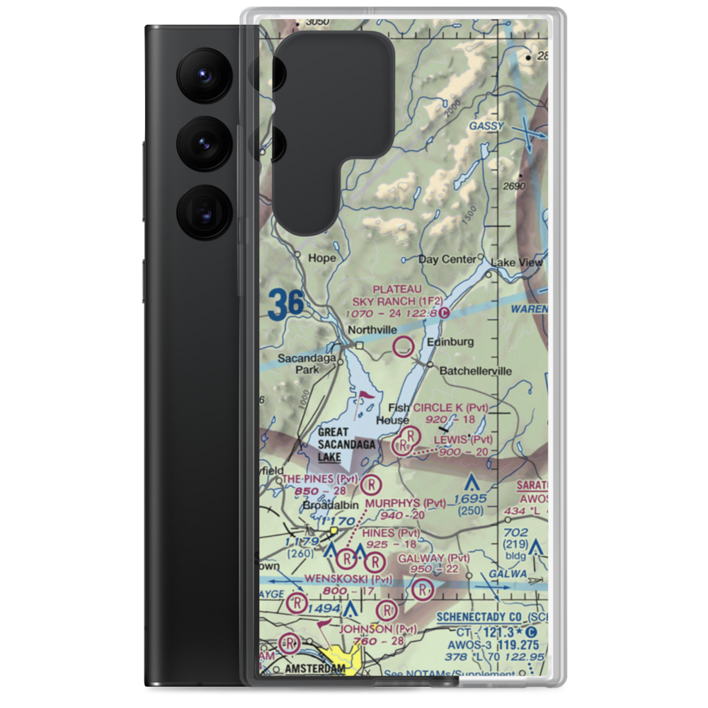 Plateau Sky Ranch Airport (1F2) VFR Sectional Samsung Case Samsung Galaxy S22 Ultra model shown