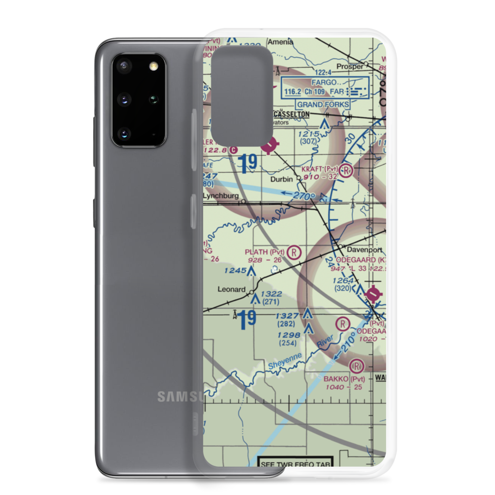 Plath Farms Airport (34ND) VFR Sectional Samsung Case Samsung Galaxy S20 Plus model shown