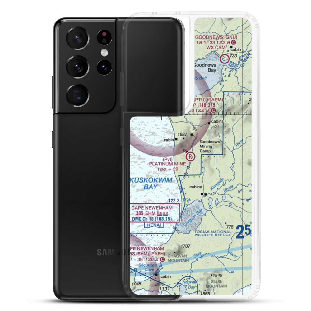 Platinum Mine Airport (6AK1) VFR Sectional Samsung Case Samsung Galaxy S21 Ultra model shown