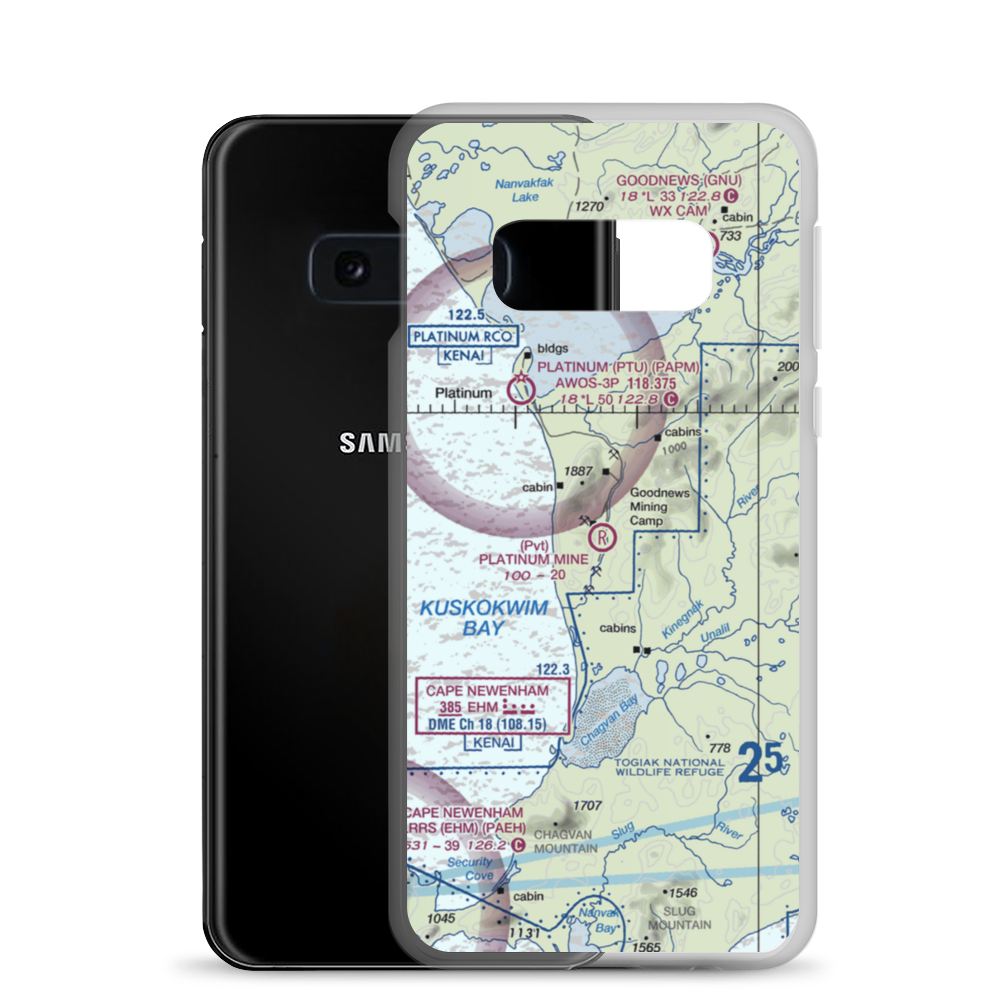 Platinum Mine Airport (6AK1) VFR Sectional Samsung Case Samsung Galaxy S10e model shown