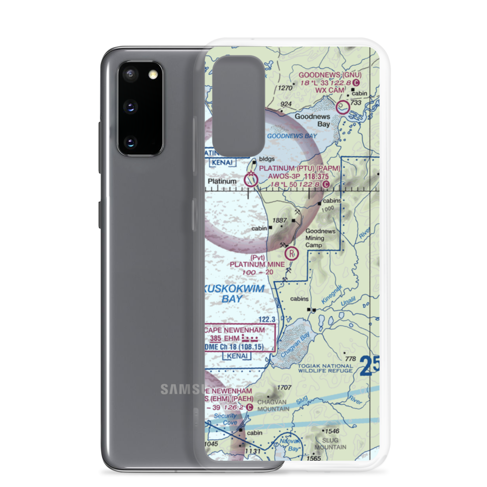 Platinum Mine Airport (6AK1) VFR Sectional Samsung Case Samsung Galaxy S20 model shown