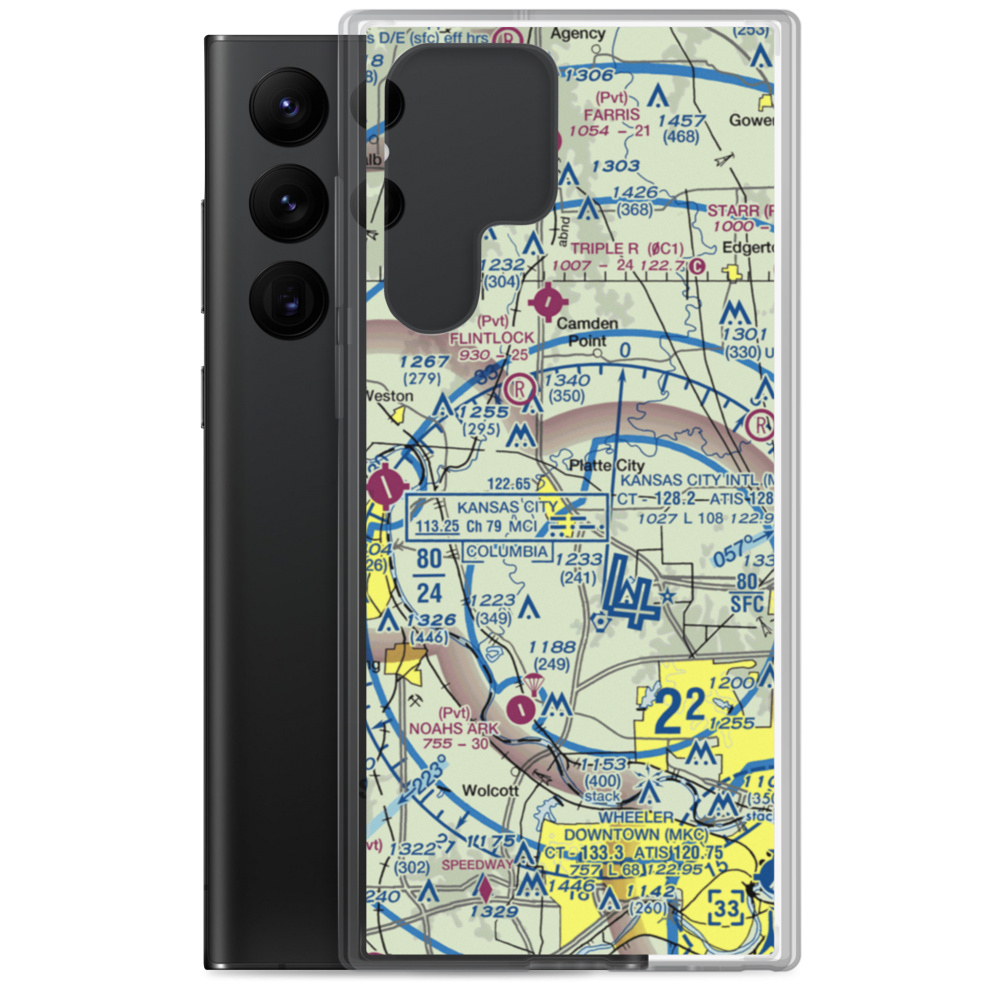 Platte Valley Airport (MU97) VFR Sectional Samsung Case Samsung Galaxy S22 Ultra model shown