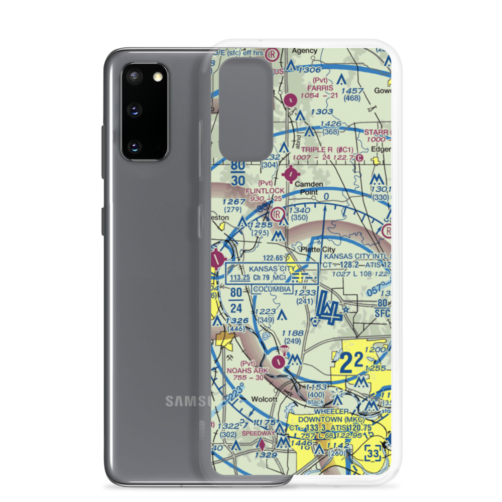 Platte Valley Airport (MU97) VFR Sectional Samsung Case Samsung Galaxy S20 model shown