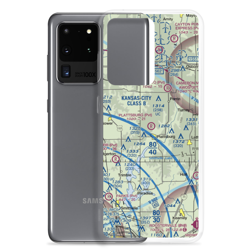 Plattsburg Airpark (5MO) VFR Sectional Samsung Case Samsung Galaxy S20 Ultra model shown
