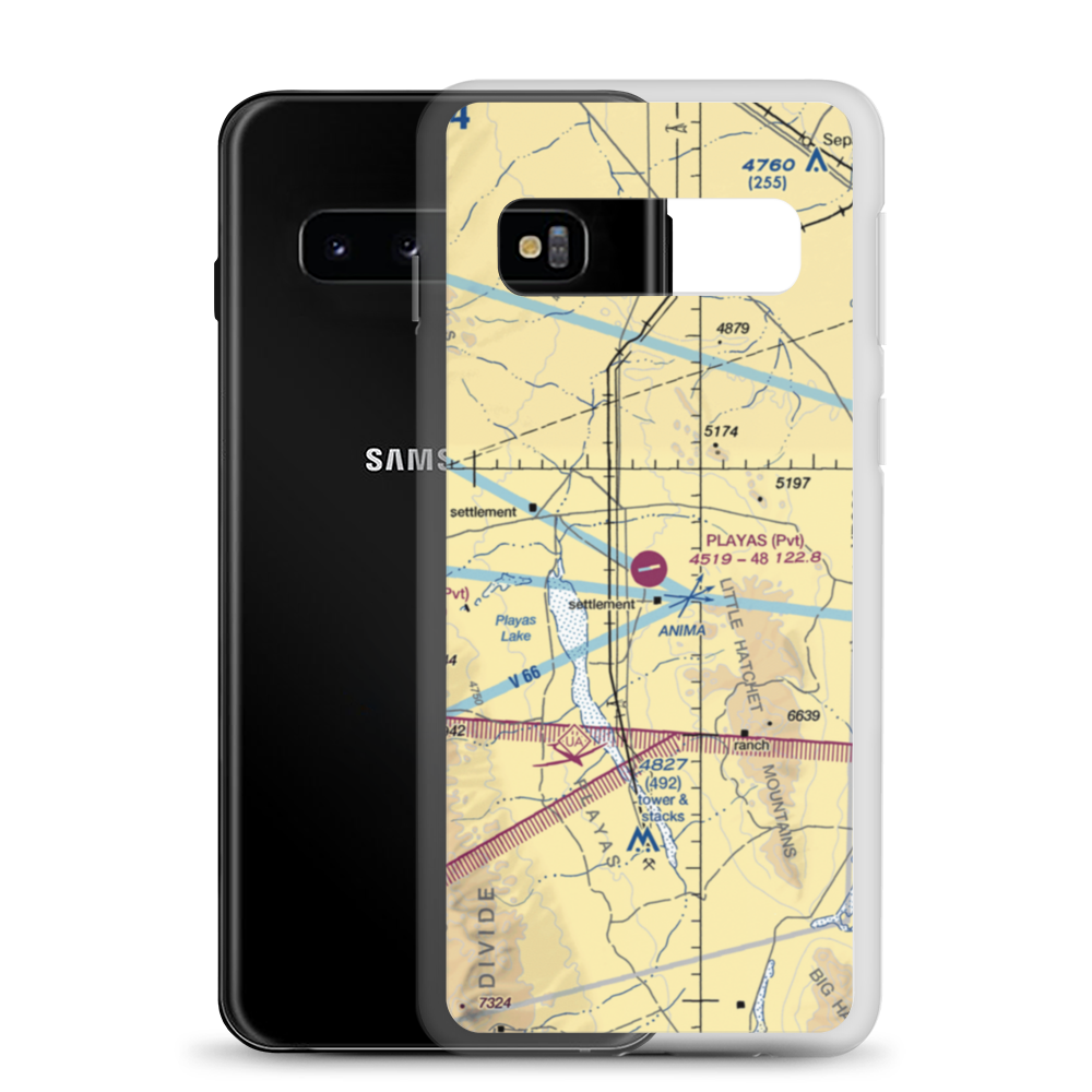 Playas Air Strip (NM86) VFR Sectional Samsung Case Samsung Galaxy S10 model shown