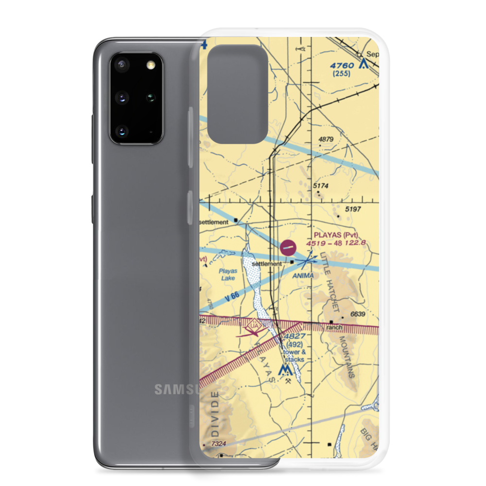 Playas Air Strip (NM86) VFR Sectional Samsung Case Samsung Galaxy S20 Plus model shown