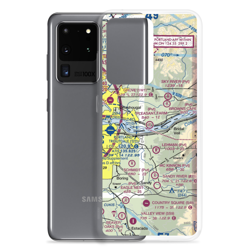 Pleasant Farm Airport (WA63) VFR Sectional Samsung Case Samsung Galaxy S20 Ultra model shown