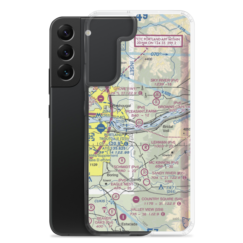 Pleasant Farm Airport (WA63) VFR Sectional Samsung Case Samsung Galaxy S22 Plus model shown