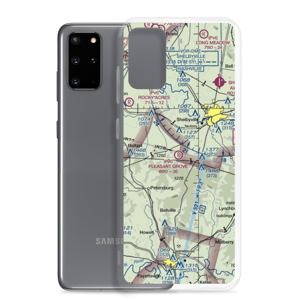 Pleasant Grove Airpark (8TN2) VFR Sectional Samsung Case Samsung Galaxy S20 Plus model shown