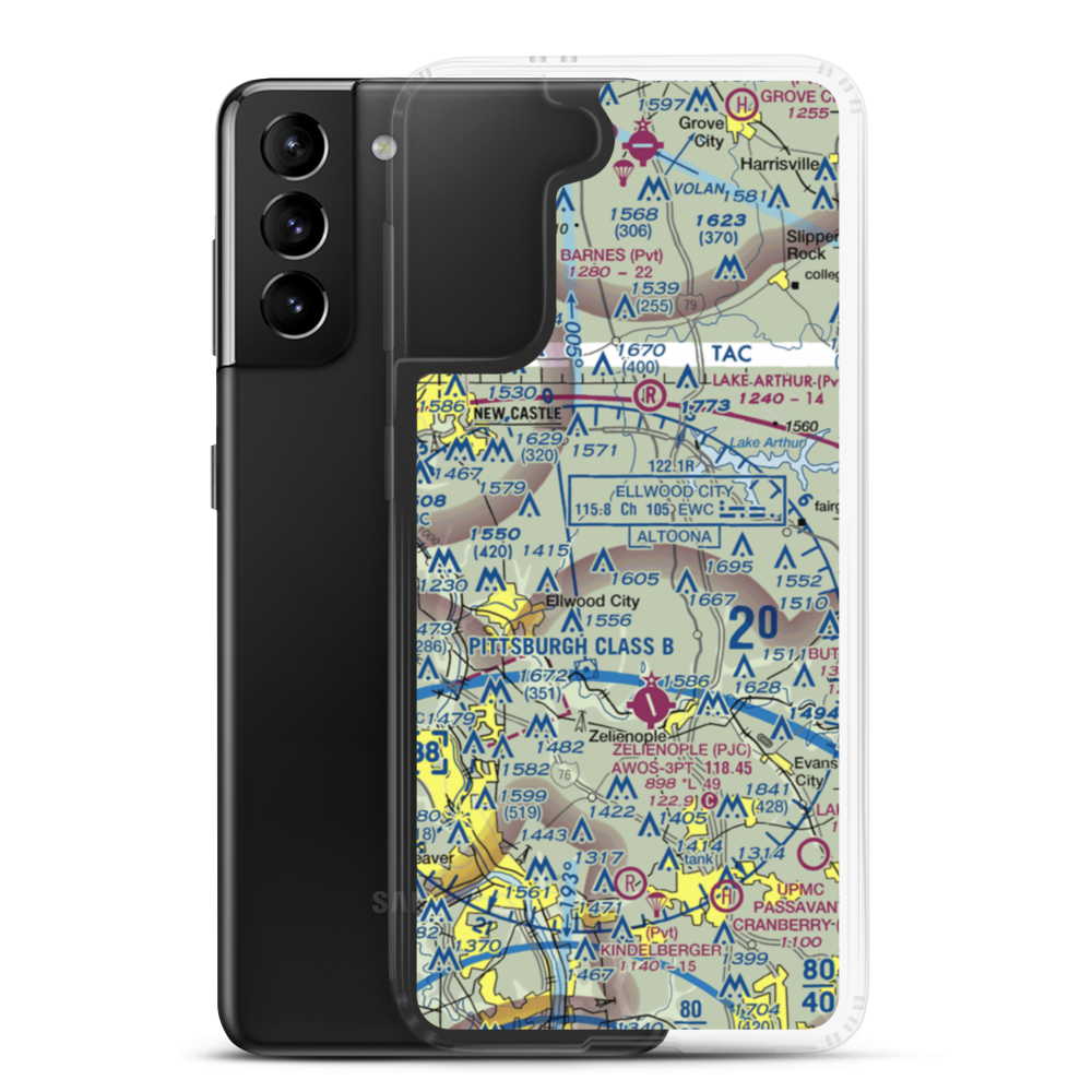 Pleasant Hill Airport (98PA) VFR Sectional Samsung Case Samsung Galaxy S21 Plus model shown