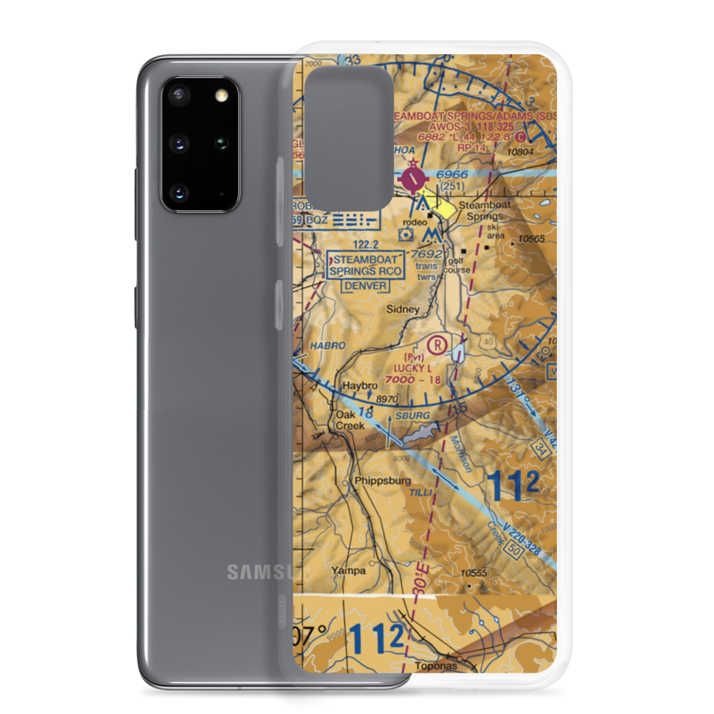 Pleasant Valley Airport (5CO8) VFR Sectional Samsung Case Samsung Galaxy S20 Plus model shown