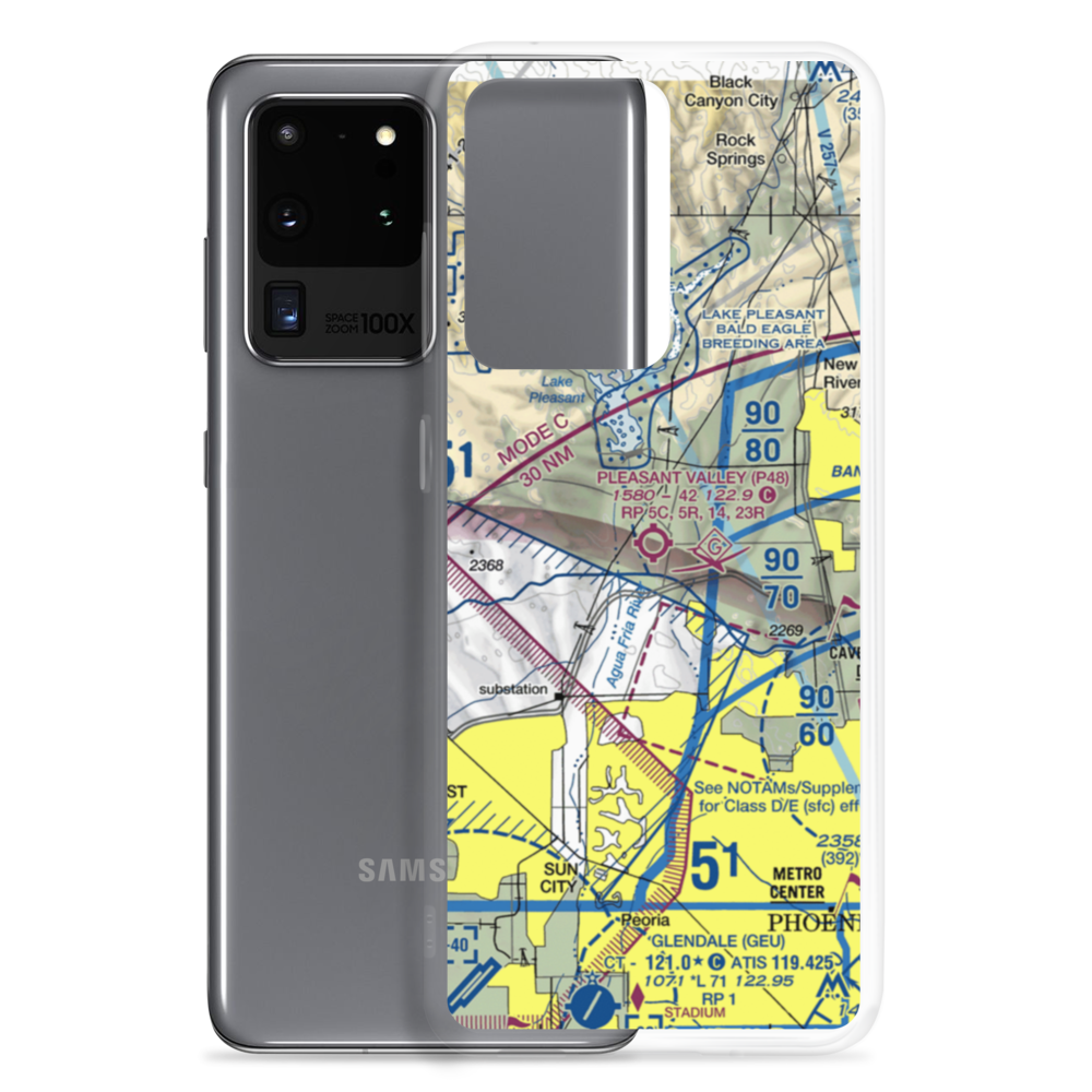Pleasant Valley Airport (P48) VFR Sectional Samsung Case Samsung Galaxy S20 Ultra model shown