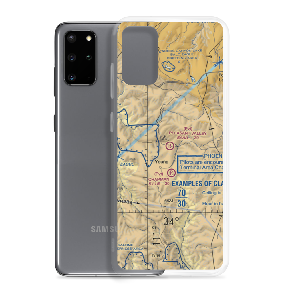 Pleasant Valley Airstrip (24AZ) VFR Sectional Samsung Case Samsung Galaxy S20 Plus model shown