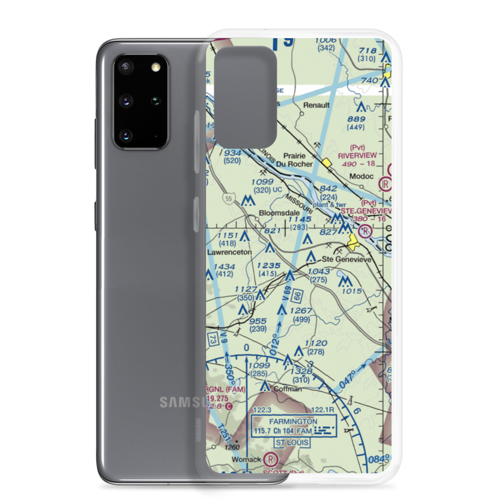 Pleasant View Ultralightport (52MO) VFR Sectional Samsung Case Samsung Galaxy S20 Plus model shown