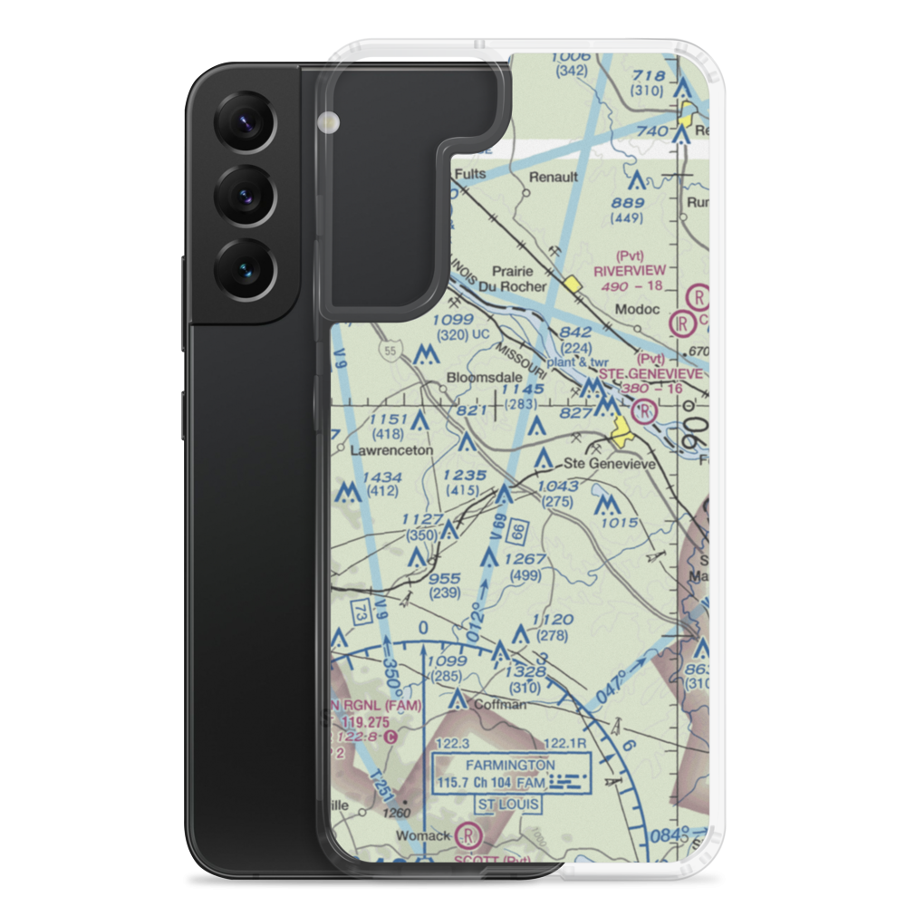 Pleasant View Ultralightport (52MO) VFR Sectional Samsung Case Samsung Galaxy S22 Plus model shown