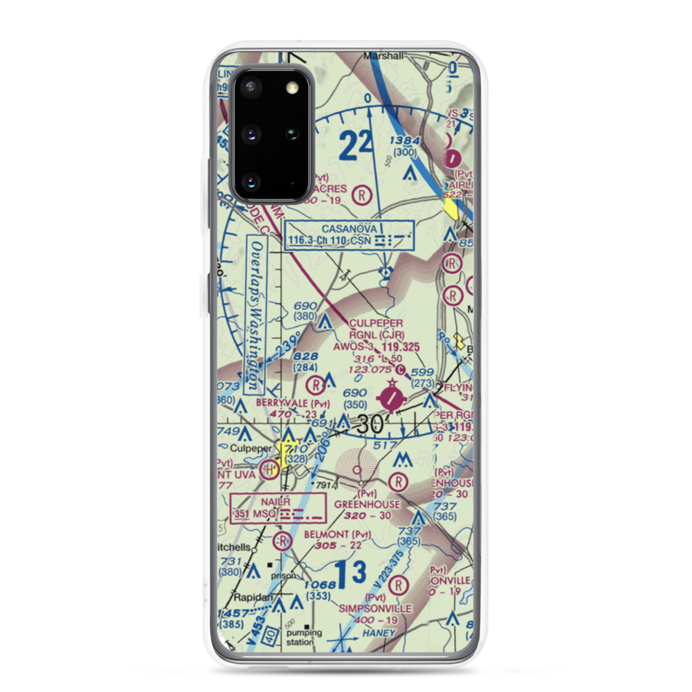 Pleasantdale Field (4VA9) VFR Sectional Samsung Case Samsung Galaxy S20 Plus model shown