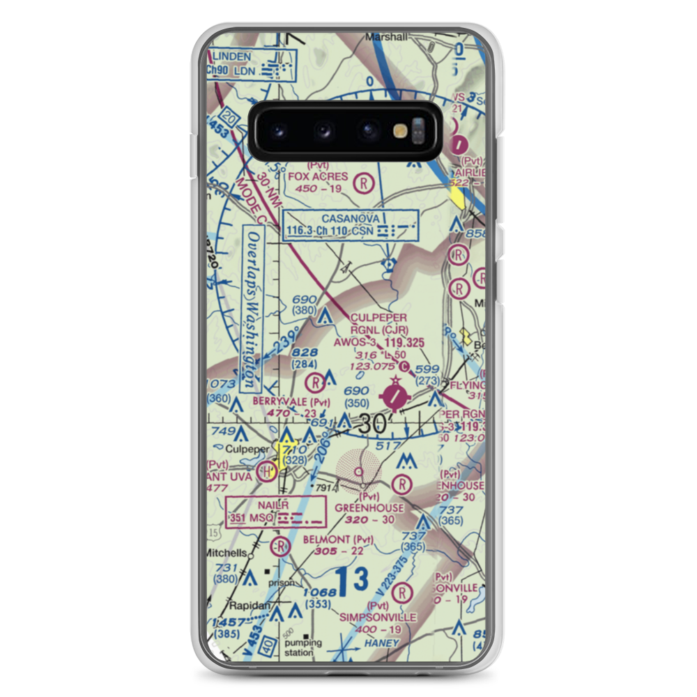 Pleasantdale Field (4VA9) VFR Sectional Samsung Case Samsung Galaxy S10+ model shown