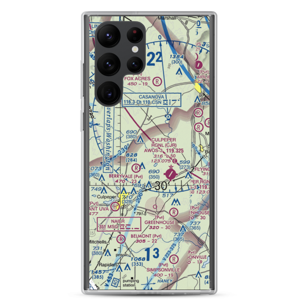 Pleasantdale Field (4VA9) VFR Sectional Samsung Case Samsung Galaxy S22 Ultra model shown