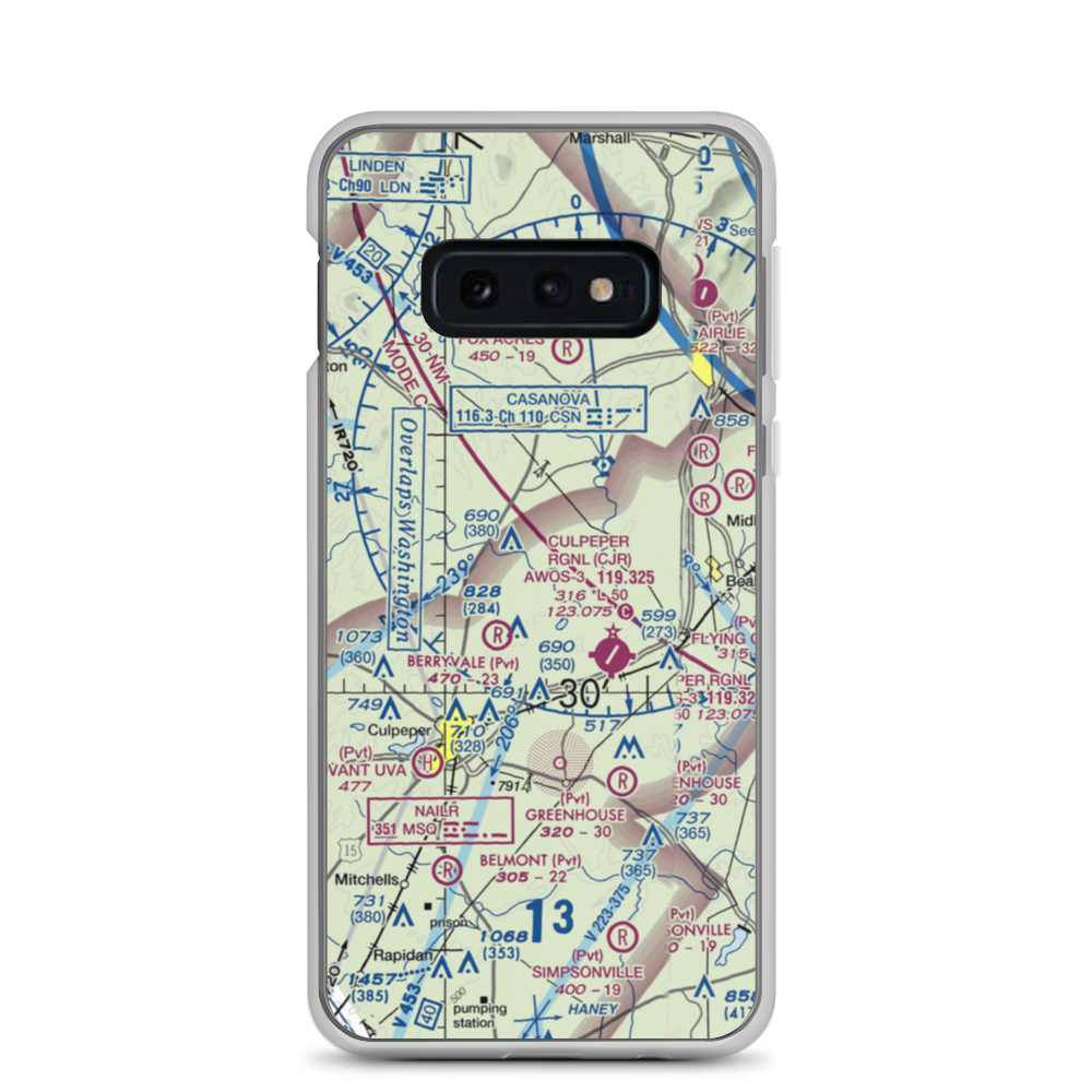 Pleasantdale Field (4VA9) VFR Sectional Samsung Case Samsung Galaxy S10e model shown