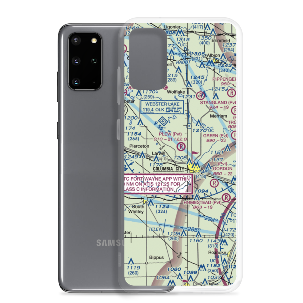 Plew Airport (IN71) VFR Sectional Samsung Case Samsung Galaxy S20 Plus model shown