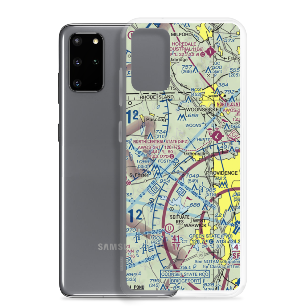 Plouffe Landing Seaplane Base (RI28) VFR Sectional Samsung Case Samsung Galaxy S20 Plus model shown