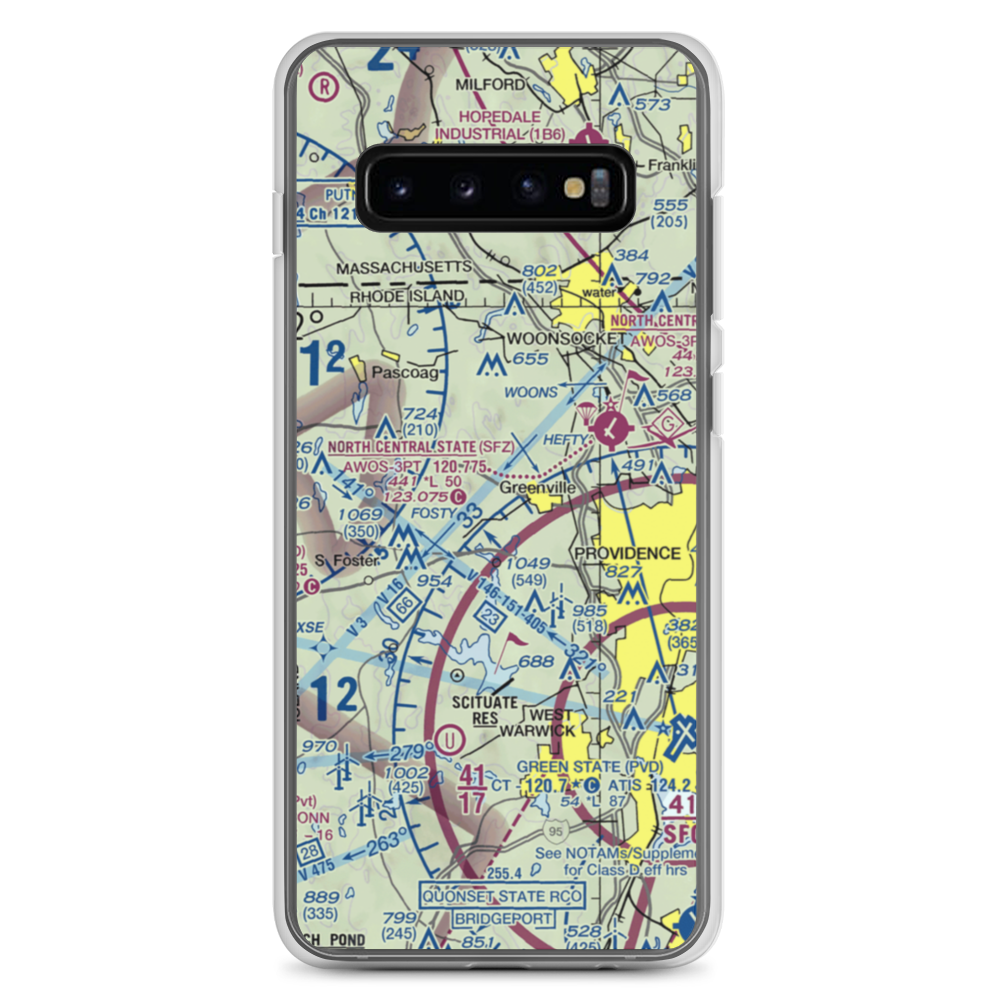 Plouffe Landing Seaplane Base (RI28) VFR Sectional Samsung Case Samsung Galaxy S10+ model shown