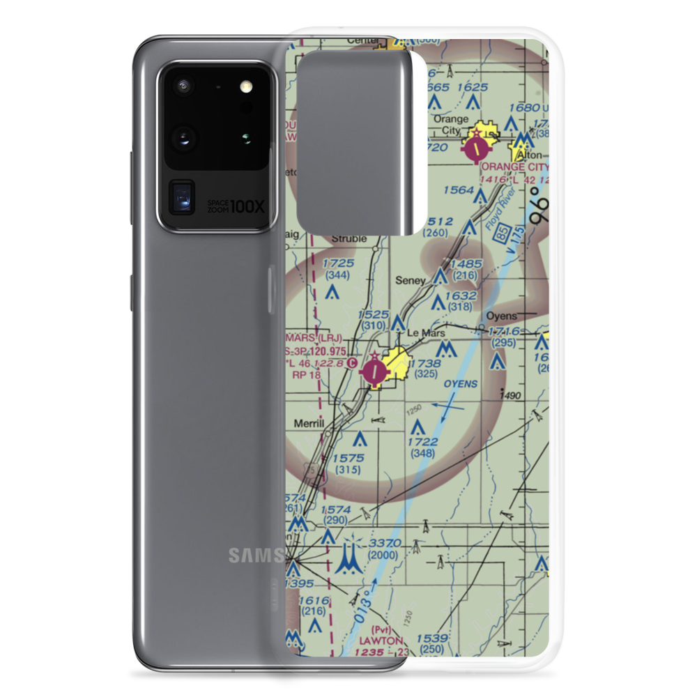 Plueger Airfield (12IA) VFR Sectional Samsung Case Samsung Galaxy S20 Ultra model shown