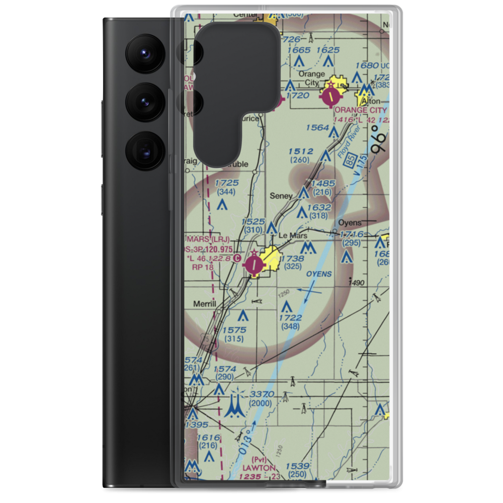 Plueger Airfield (12IA) VFR Sectional Samsung Case Samsung Galaxy S22 Ultra model shown