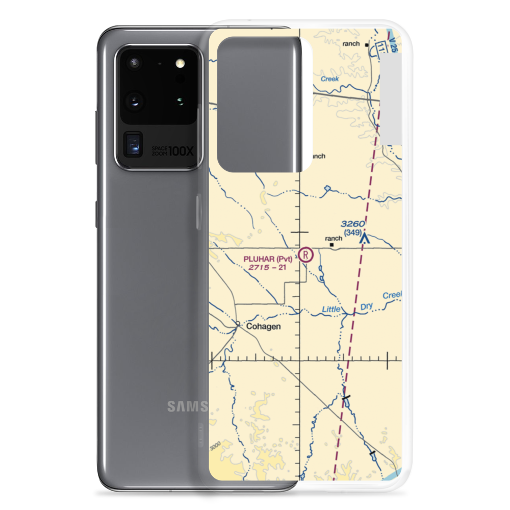 Pluhar Airport (04MT) VFR Sectional Samsung Case Samsung Galaxy S20 Ultra model shown