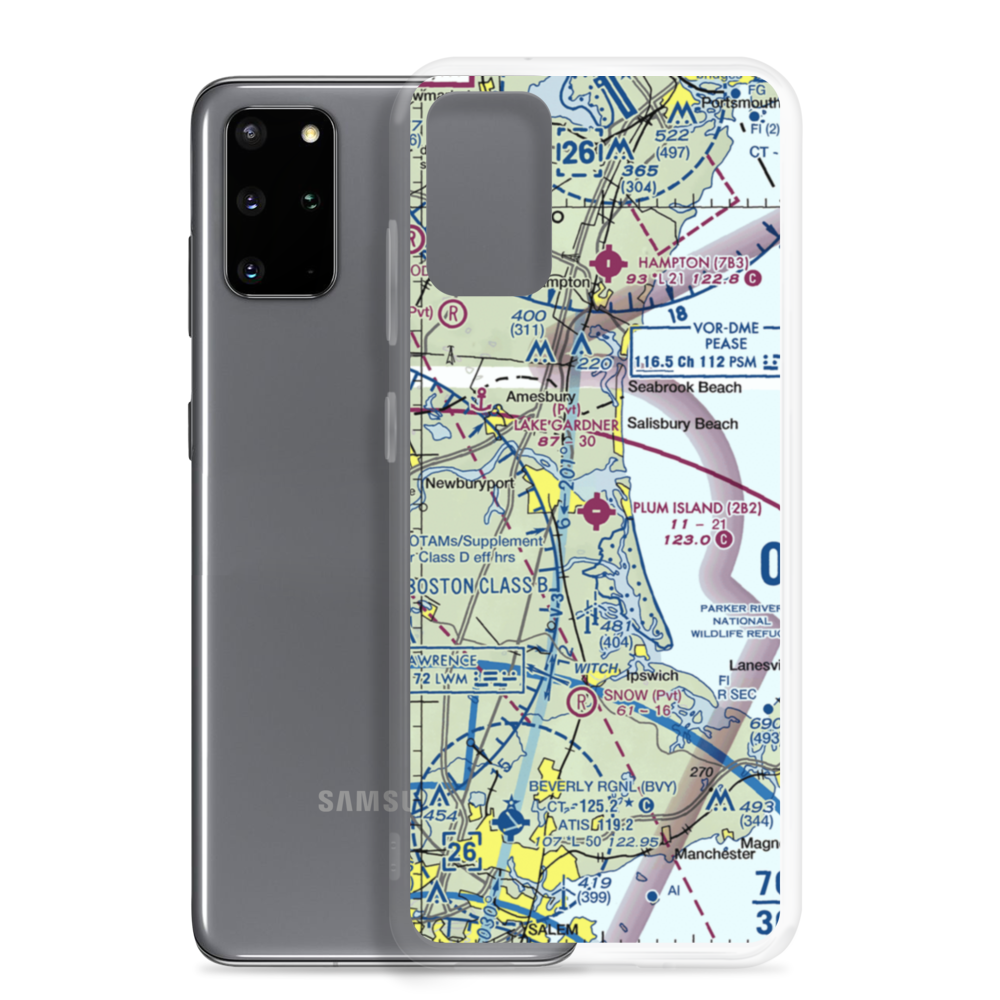 Plum Island Airport (2B2) VFR Sectional Samsung Case Samsung Galaxy S20 Plus model shown